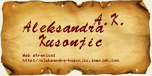 Aleksandra Kusonjić vizit kartica